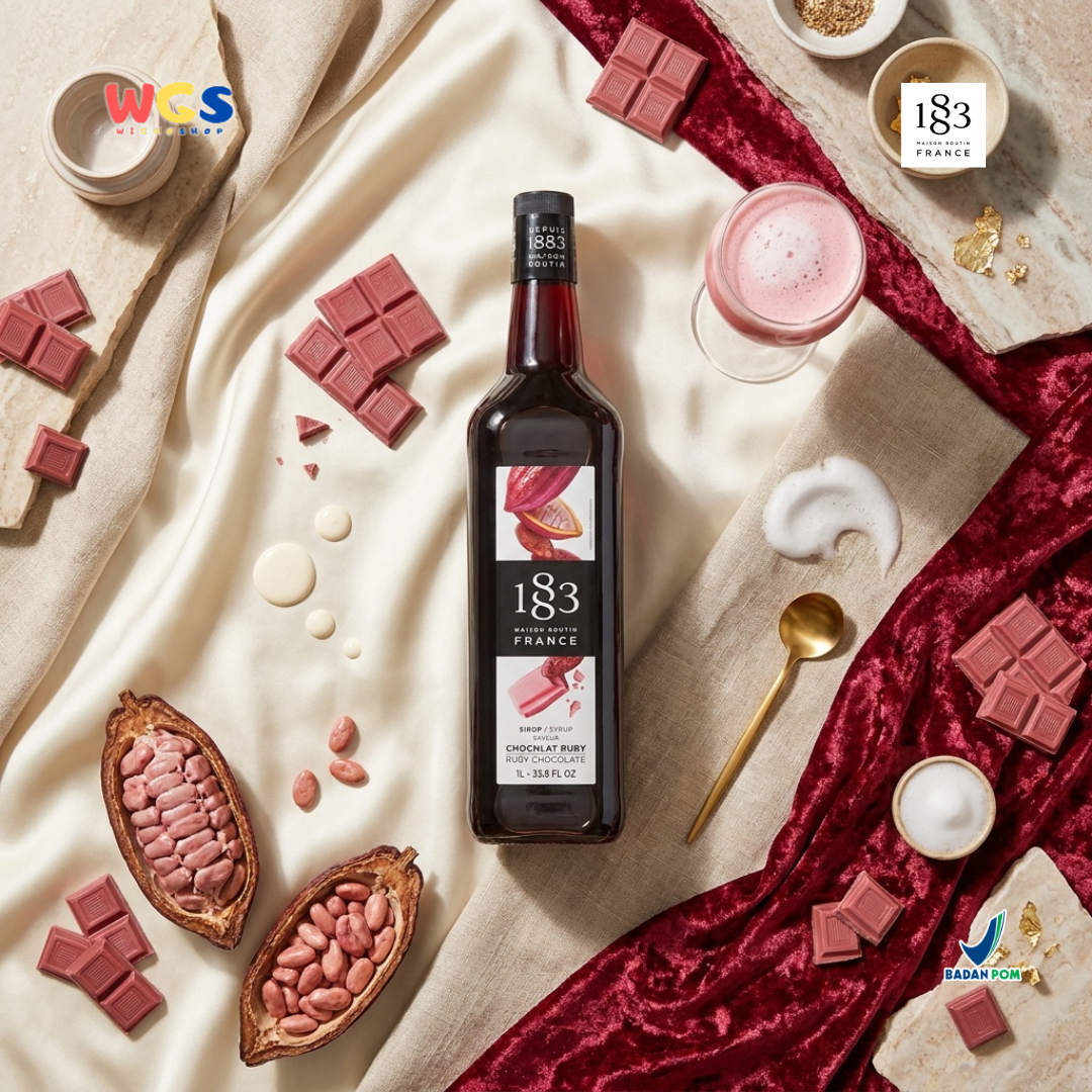 1883 Maison Routin Ruby Chocolate Syrup 1L - Sirup Cokelat Rubi Prancis