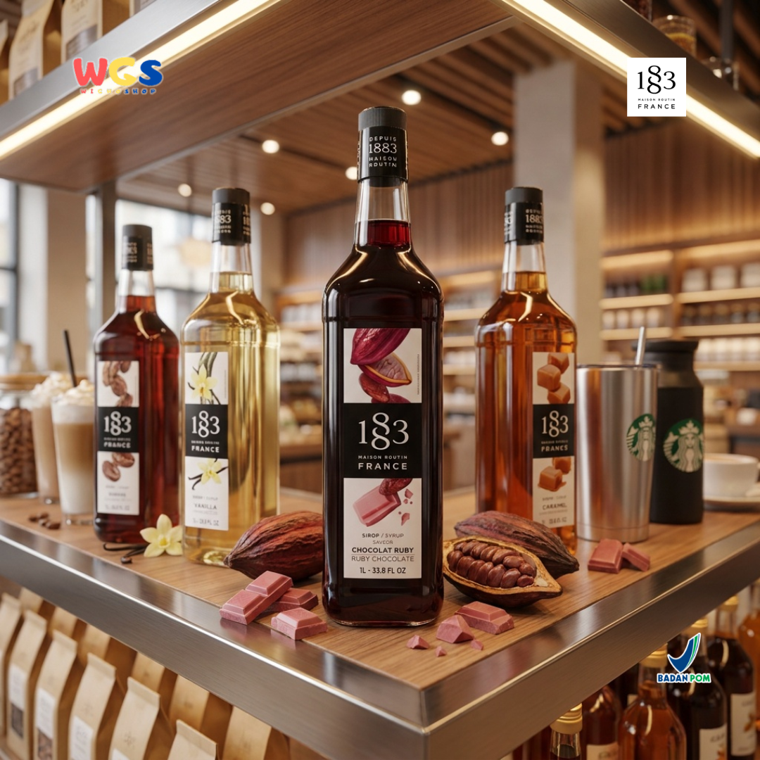 1883 Maison Routin Ruby Chocolate Syrup 1L - Sirup Cokelat Rubi Prancis