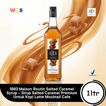 1883 Maison Routin Salted Caramel Syrup 1L – Sirup Salted Caramel Premium Untuk Kopi Latte Mocktail