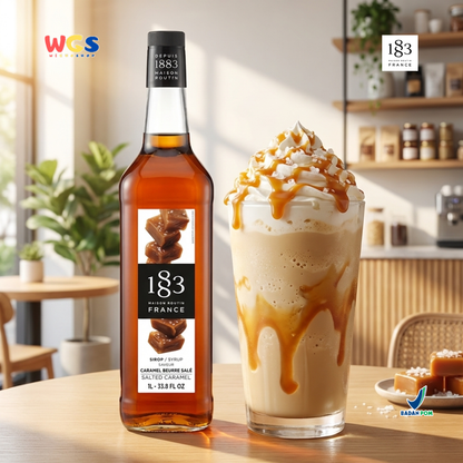 1883 Maison Routin Salted Caramel Syrup 1L – Sirup Salted Caramel Premium Untuk Kopi Latte Mocktail