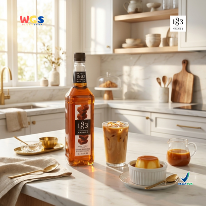 1883 Maison Routin Salted Caramel Syrup 1L – Sirup Salted Caramel Premium Untuk Kopi Latte Mocktail