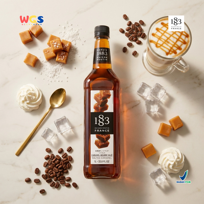 1883 Maison Routin Salted Caramel Syrup 1L – Sirup Salted Caramel Premium Untuk Kopi Latte Mocktail