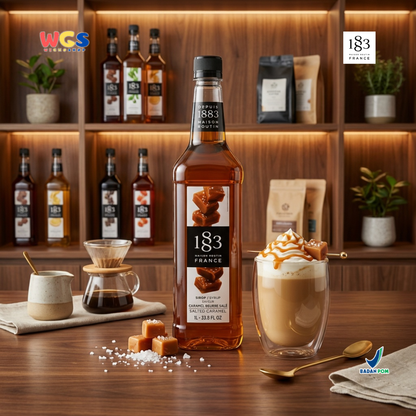 1883 Maison Routin Salted Caramel Syrup 1L – Sirup Salted Caramel Premium Untuk Kopi Latte Mocktail