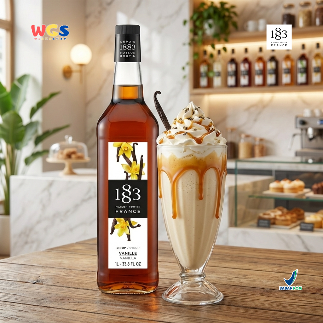 1883 Maison Routin Vanilla Syrup 1L - Sirup Vanilla Syrup Cafe Barista Mocktail
