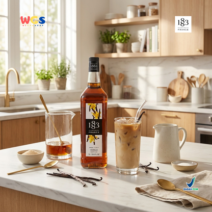 1883 Maison Routin Vanilla Syrup 1L - Sirup Vanilla Syrup Cafe Barista Mocktail