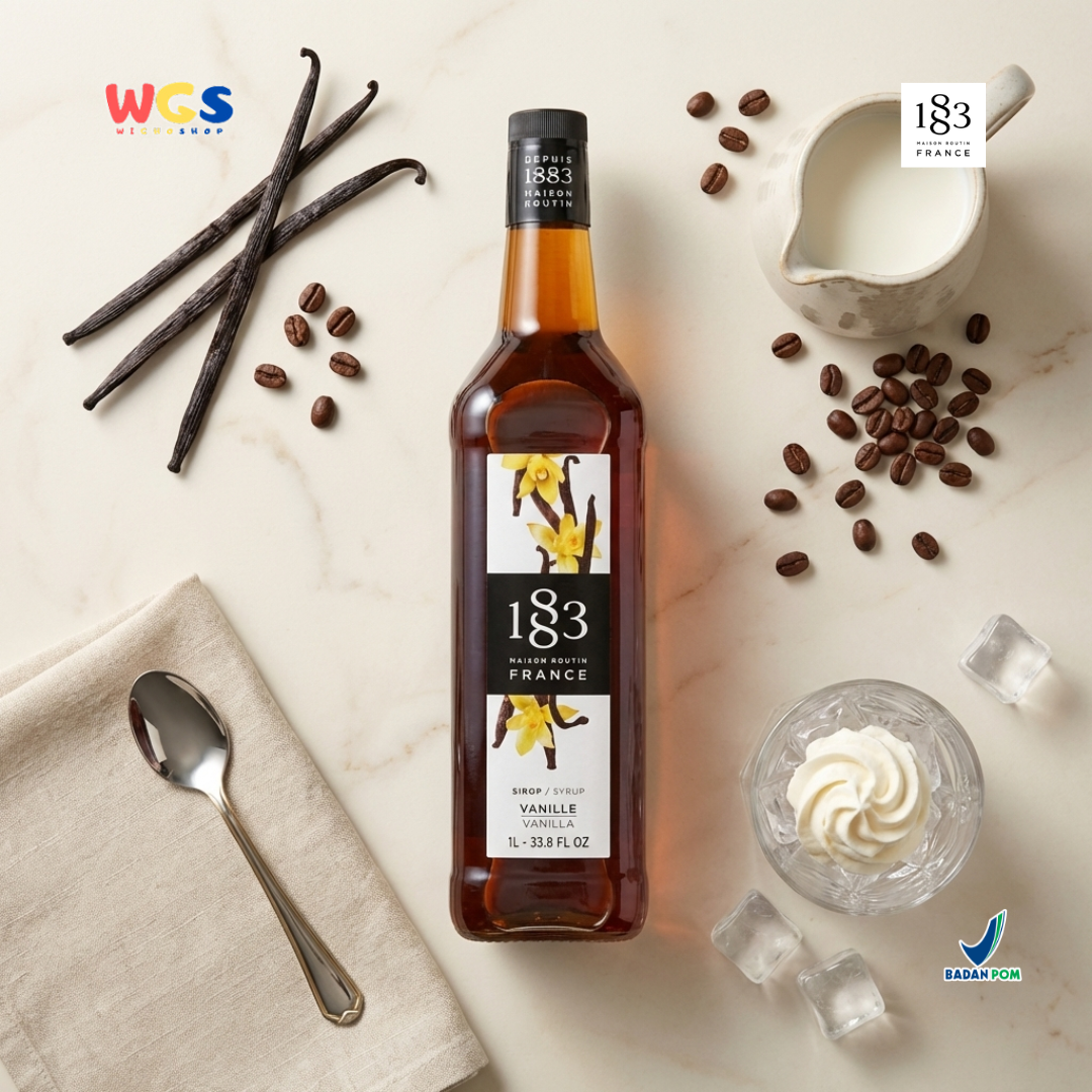 1883 Maison Routin Vanilla Syrup 1L - Sirup Vanilla Syrup Cafe Barista Mocktail