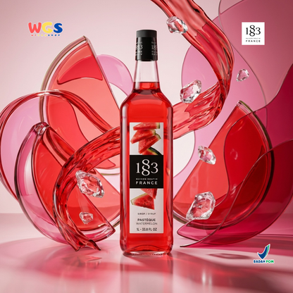 1883 Maison Routin Watermelon Syrup 1L – Sirup Semangka Premium untuk Soda, Mocktail & Tea