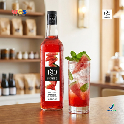 1883 Maison Routin Watermelon Syrup 1L – Sirup Semangka Premium untuk Soda, Mocktail & Tea