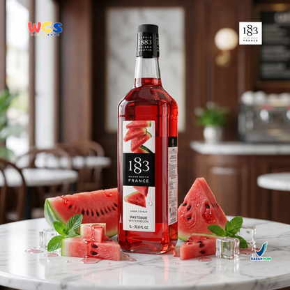 1883 Maison Routin Watermelon Syrup 1L – Sirup Semangka Premium untuk Soda, Mocktail & Tea