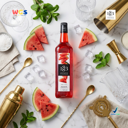 1883 Maison Routin Watermelon Syrup 1L – Sirup Semangka Premium untuk Soda, Mocktail & Tea