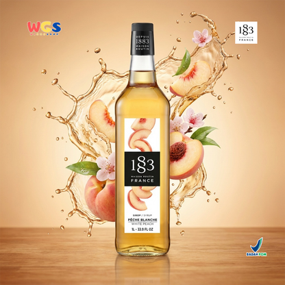 1883 Maison Routin White Peach Syrup 1L - Sirup White Peach Syrup Cafe Barista Mocktail Drink