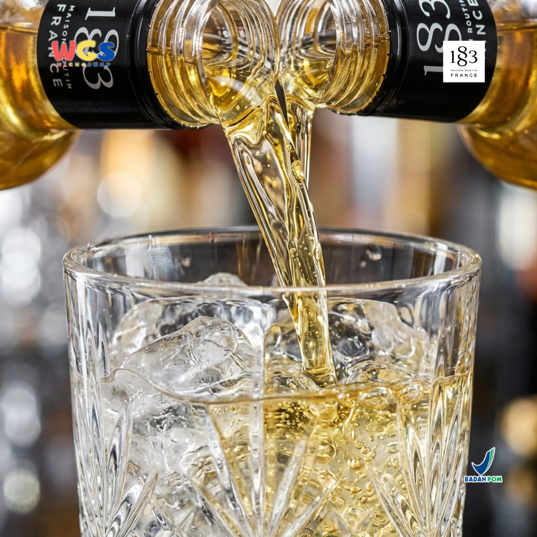 1883 Maison Routin Yuzu Lemon Syrup 1L – Sirup Yuzu Lemon Premium Untuk Soda Drink, Mocktail & Tea