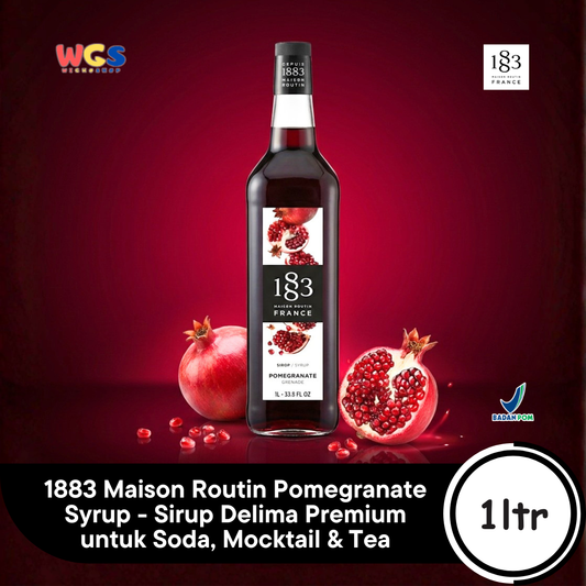 1883 Maison Routin Pomegranate Syrup 1L - Sirup Delima Premium untuk Soda, Mocktail & Tea