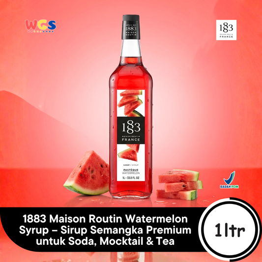 1883 Maison Routin Watermelon Syrup 1L – Sirup Semangka Premium untuk Soda, Mocktail & Tea