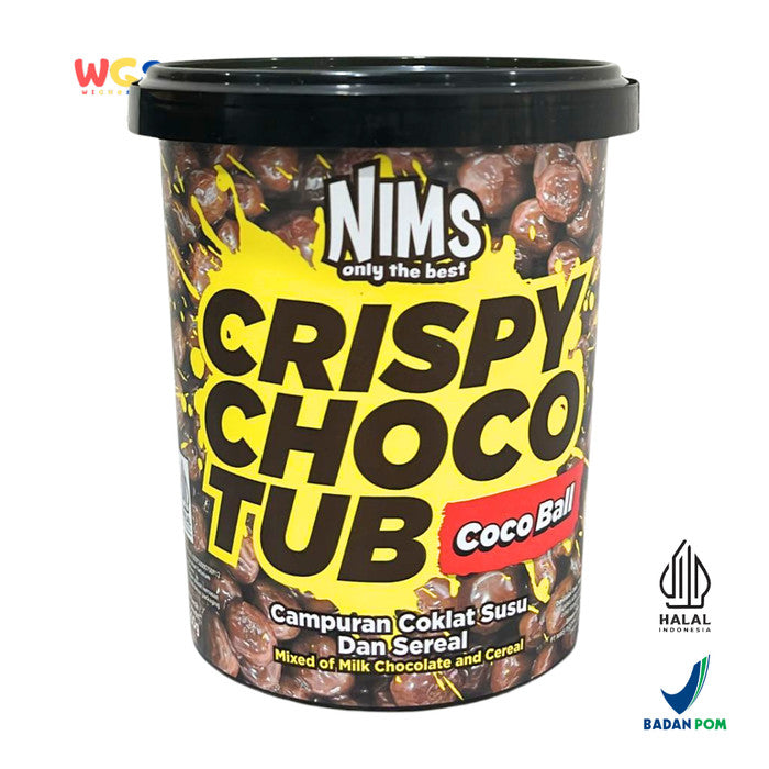 NIMS Only The Best Crispy Choco Tub Coco Ball With Milk Chocolate 250g - Coklat Susu dan Sereal