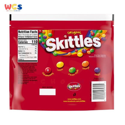 Skittles Original Fruity Candy Natural &amp; Artificial Flavors 442.3g