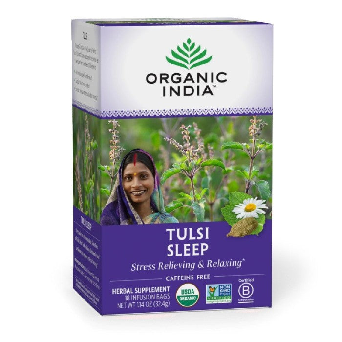 Organic India Tulsi Sleep Stress Relief & Relaxing Tea 18s x 1.8g