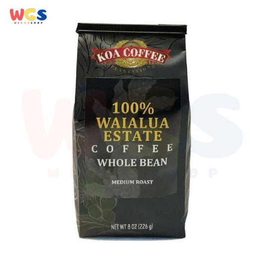 Kona Coffee Hawaii WAIALUA ESTATE Whole Bean Medium Roast 8oz 226g