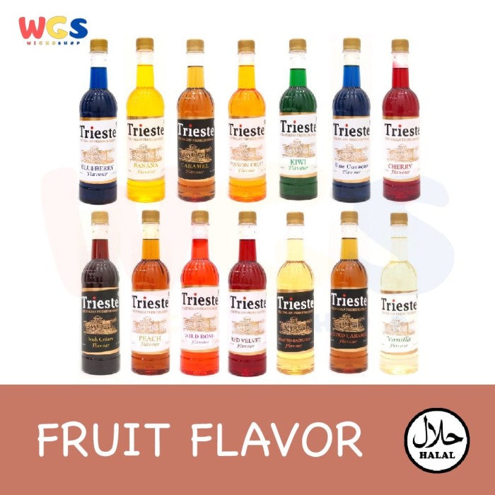 Trieste Syrup Varian Fruit Premium Flavours 650 ml - Rasa Buah-Buahan