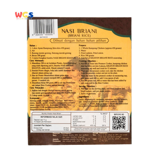 KRATON Bumbu Nasi Briani Bahan Pilihan 105g - Briani Rice
