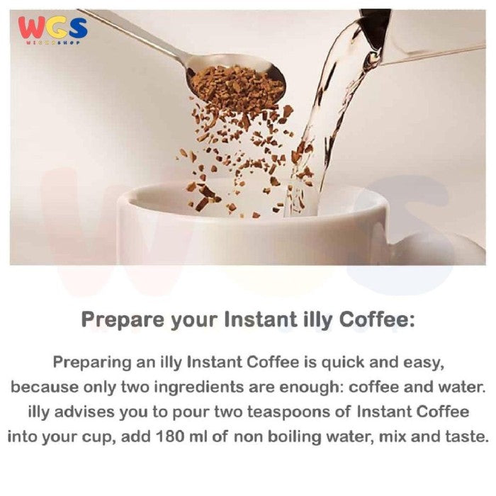 Illy Intenso Dark Roast Instant Coffee 100% Arabica Coffee 3.3oz 95g