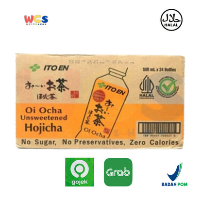 Ito En - ItoEn Unsweetened Hojicha Roasted Green Tea 500ml/Dus - Gojek