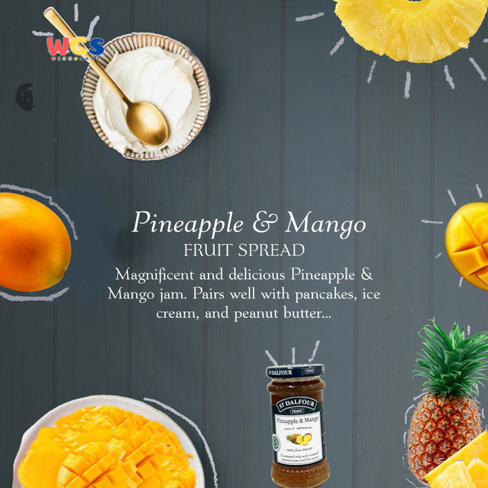 St. Dalfour Pineapple and Mango Fruit Spread 170g - Selai Buah Nenas dan Mangga