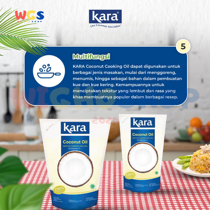 Kara 100% Coconut Oil 1 Ltr - Coconut Cooking Oil