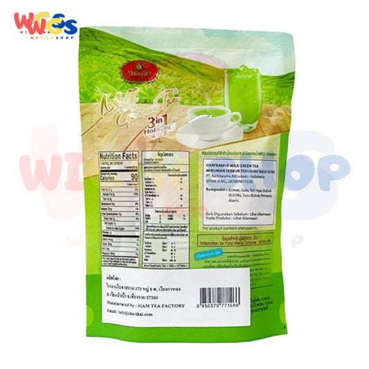 ChaTraMue 3in1 Green Milk Tea Powder 100g (5 Sachet x 20g) – Thai Green Tea Latte Instan