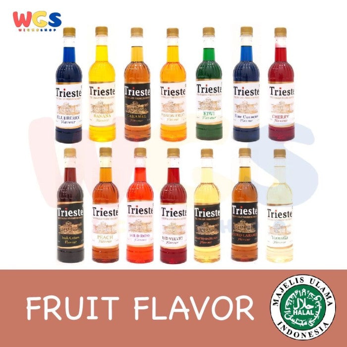 Trieste Syrup Varian Fruit Premium Flavours 650 ml - Rasa Buah-Buahan