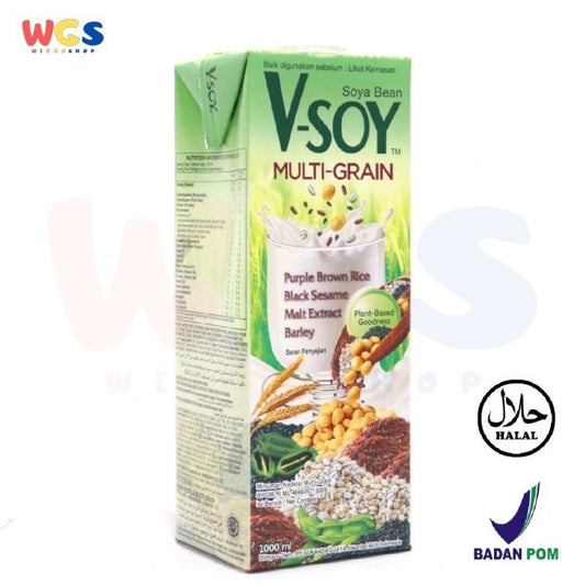 V-Soy Vsoy Susu Kedelai Premium Multi Grain Soy Milk 1000ml