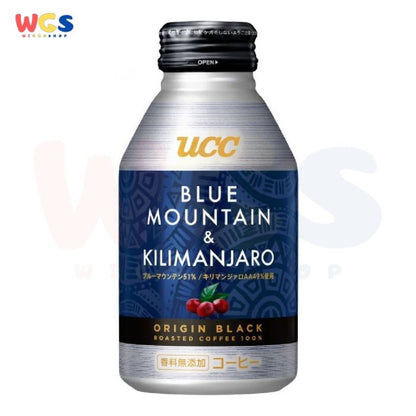 UCC Ueshima Black Unsweetened Blue Mountain & Kilimanjaro Coffee 275g