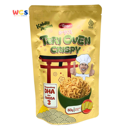 Kuang's Teri Oven Crispy Kaldu Ayam 60g (3 Sachet x 20g) – Camilan Ikan Teri Gurih Kaya Omega 3