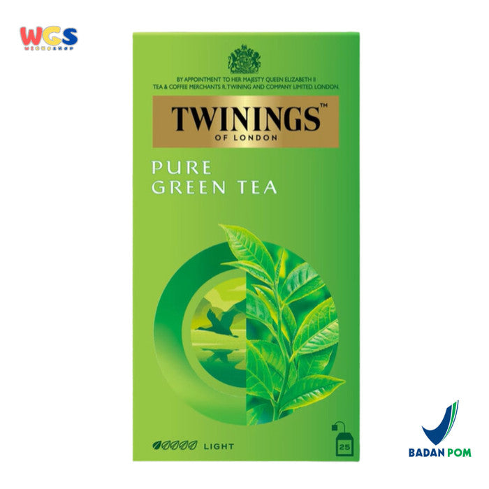 TWININGS OF LONDON Pure Green Tea 25 Tea Bags x 2g