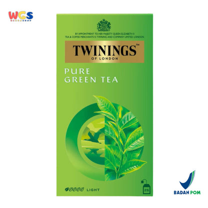 TWININGS OF LONDON Pure Green Tea 25 Tea Bags x 2g