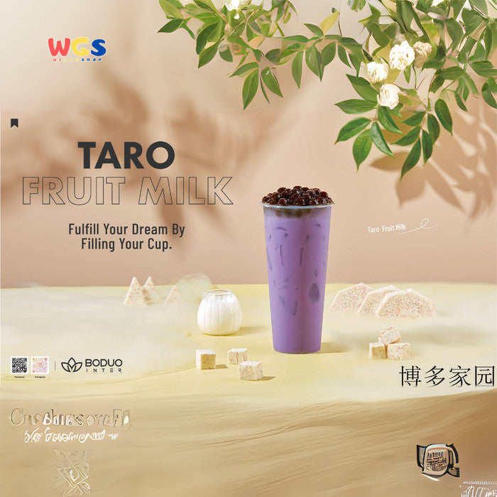 BODUO Premium Aromatic Taro Milk Tea Powder 1kg – Halal dan BPOM