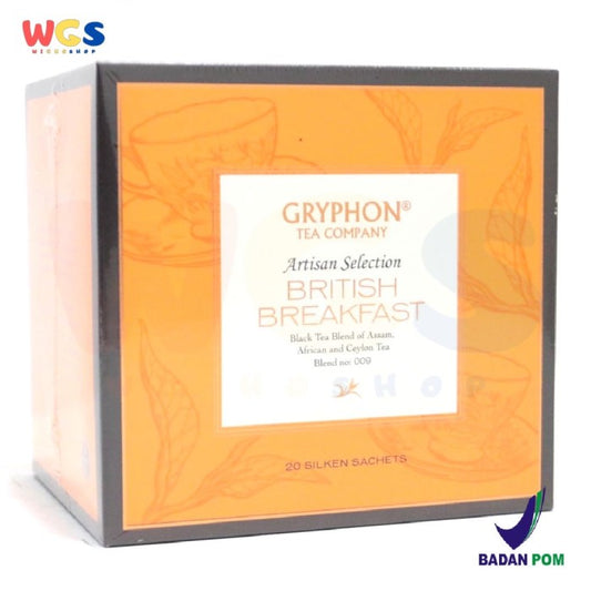 Gryphon Tea British Breakfast Black Tea Blend of Assam 20 Sachet / BOX