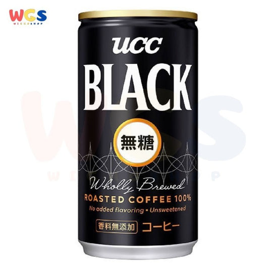 UCC Black Wholly Brewed Roasted Coffee Can 100% Unsweetened 185gr