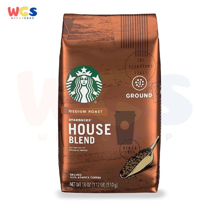 Starbucks House Blend Medium Roast Ground 100% Arabica Coffee 510g