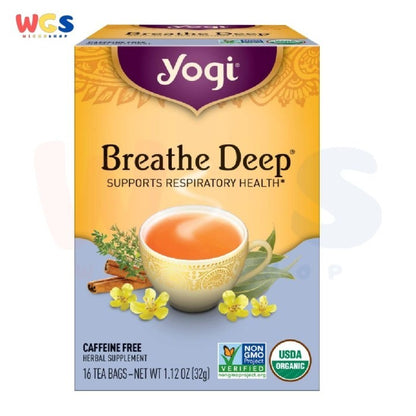 Yogi Tea Breathe Deep Supports Respiratory Health 16 Tea Bags 32g