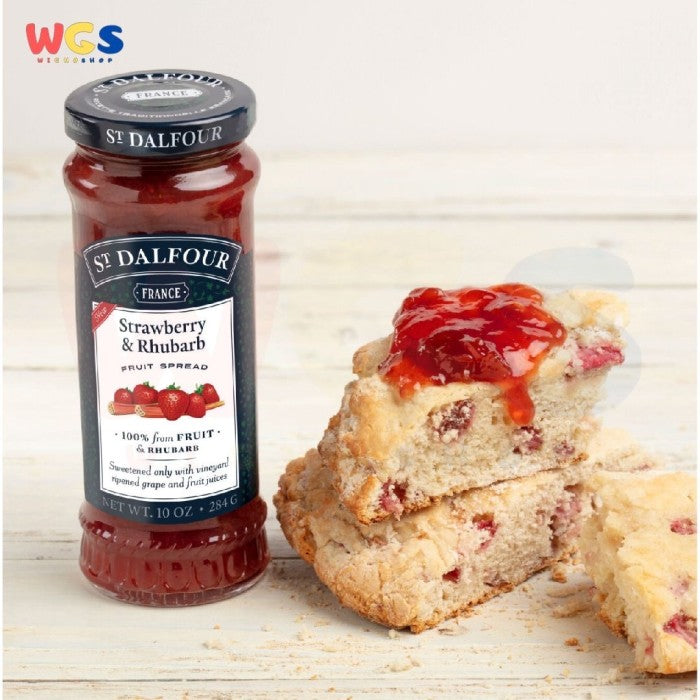 Selai St Dalfour France Strawberry & Rhubarb Fruit Spread 10oz 284g