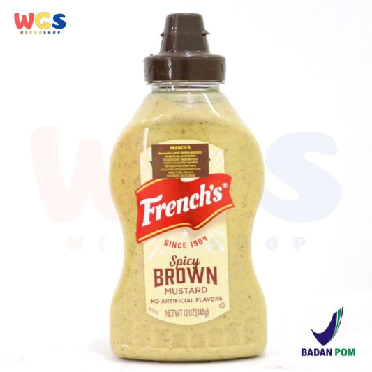 French's Spicy Brown Mustard 340g – Spicy Mustard Sauce with Natural Spice Aroma