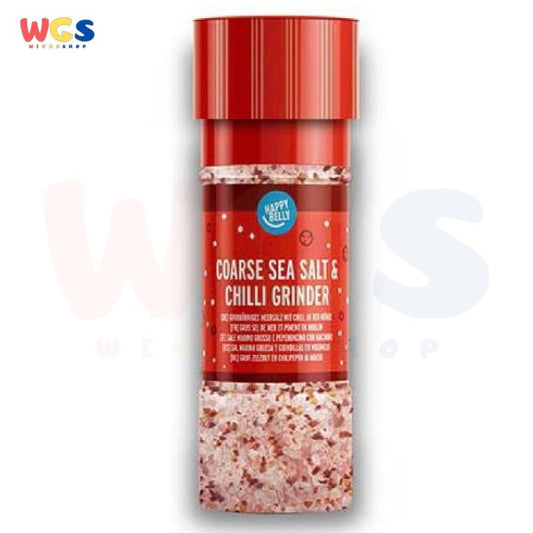 Happy Belly Coarse Sea Salt & Chilli Grinder 60g - Garam Laut