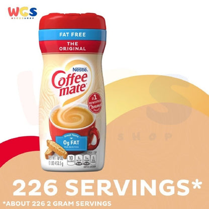 Nestle Coffee Mate Original Fat Free Powdered Coffee Creamer 453.5g