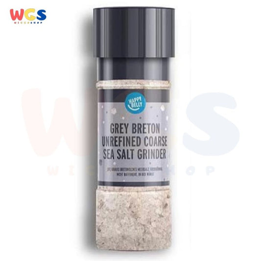 Happy Belly Grey Breton Unrefined Coarse Sea Salt Grinder 60g - Garam