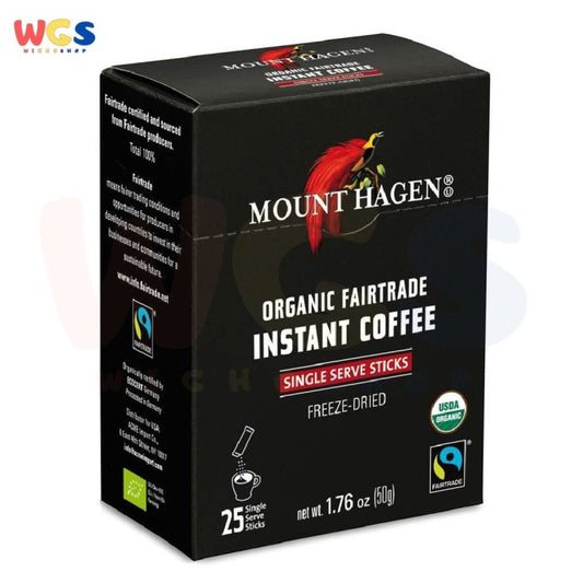 Mount Hagen Organic Fairtrade Instant Coffee 25 Single Serve Sticks