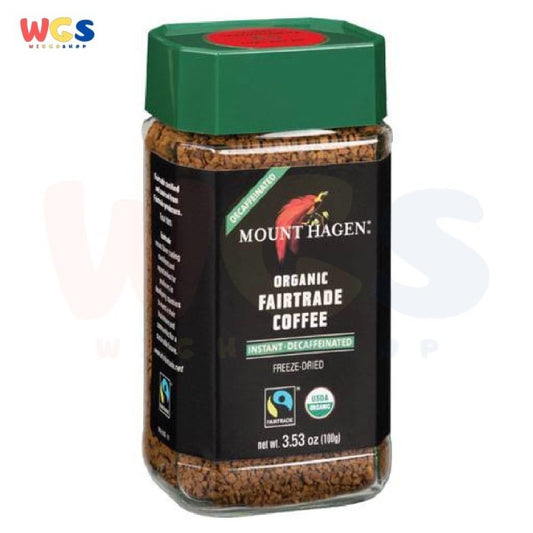 Mount Hagen Organic Fairtrade Coffee Instant Decafeinated 100 gr - Jar