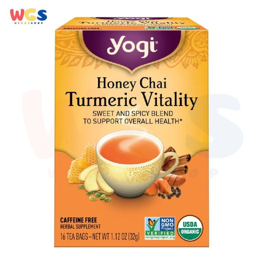 Yogi Tea Honey Chai Turmeric Vitality Sweet & Spicy 16 Tea Bags 32g