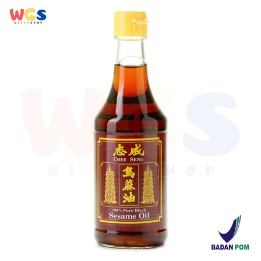 Chee Seng 100% Pure Black Sesame Oil 320 ml - Minyak Wijen Hitam Murni
