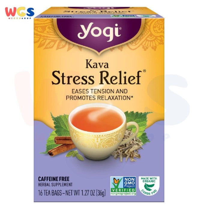 Yogi Tea Kava Stress Relief Eases Tension Relaxation 16 Tea Bags 36g